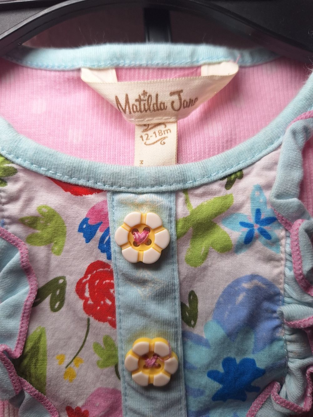 Matilda Jane Pink Polka Dot Romper with Floral Bloomer & Hat - Picture 11 of 11